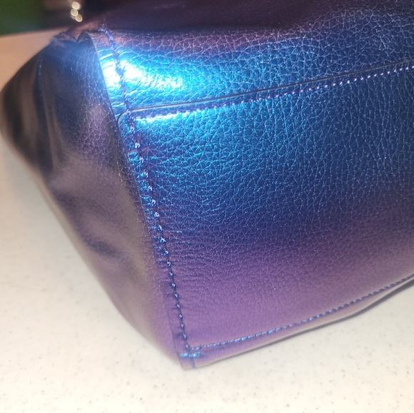 Coach Mermaid Blue Leather Tote Bag - Picture 3 of 11